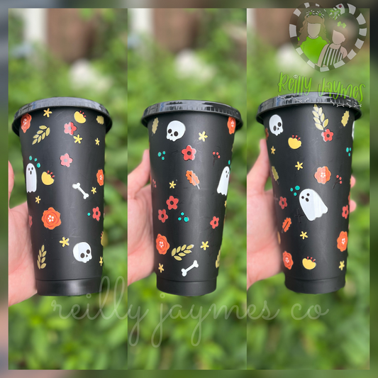 Spooky Floral cold cup
